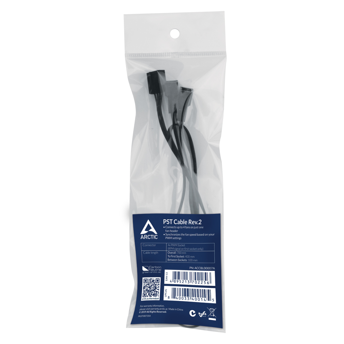 Arctic PST Cable Rev.2 - Verlngerungskabel fr Lfterspannungsversorgung - 4-polig PWM (M)
