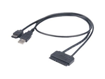 Akasa Flexstor eSATA USB cavo SATA 0,4 m Nero