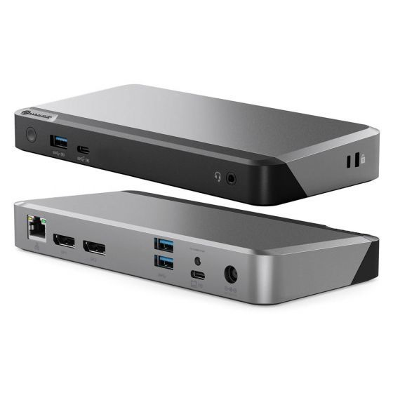 ALOGIC DUPRMX2-100 replicatore di porte e docking station per laptop Cablato USB 3.2 Gen 1 (3.1 Gen 1) Type-C Grigio, Nero