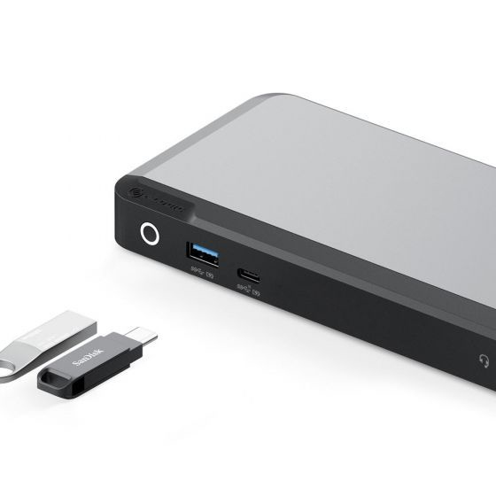 ALOGIC DUPRMX2-100 replicatore di porte e docking station per laptop Cablato USB 3.2 Gen 1 (3.1 Gen 1) Type-C Grigio, Nero