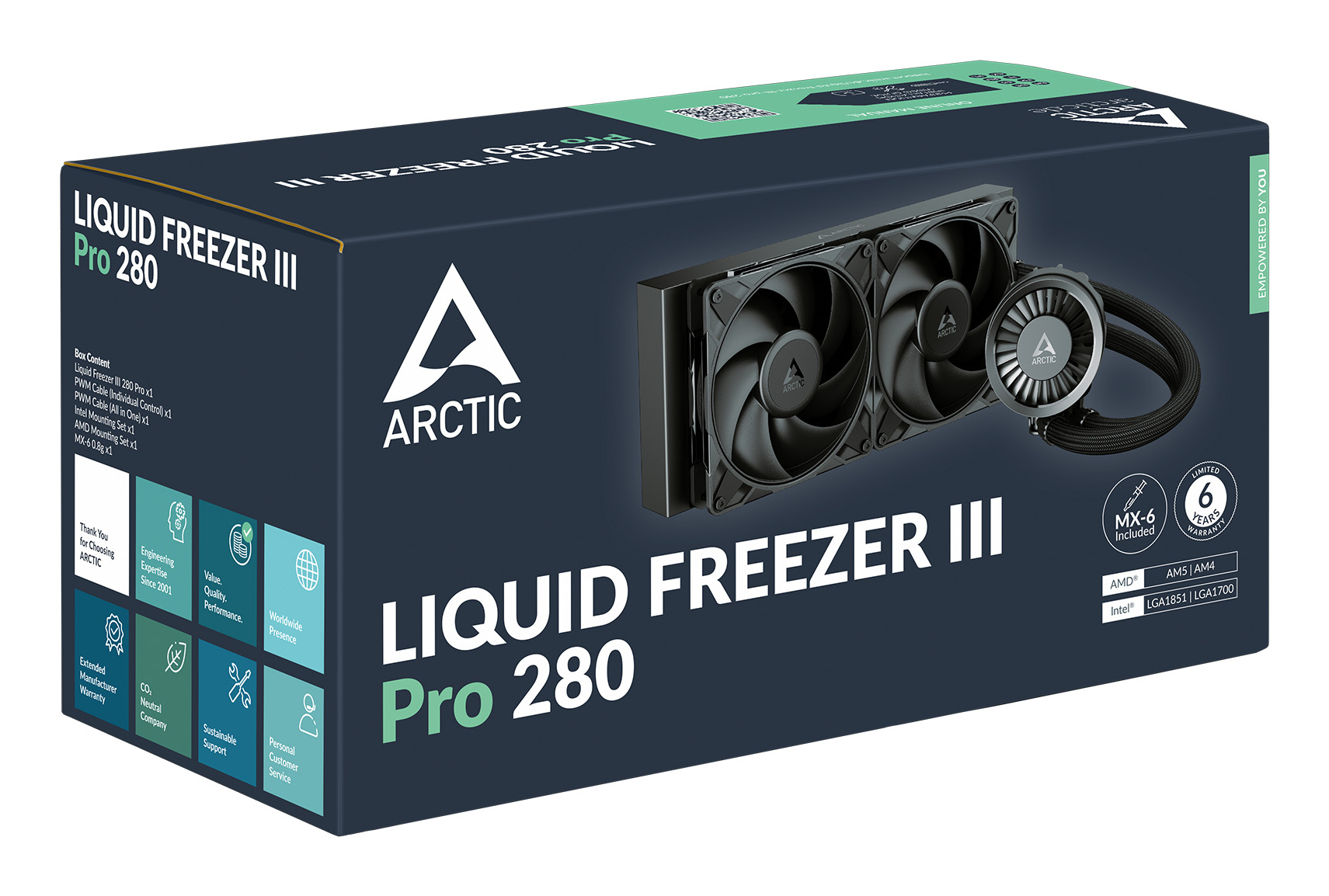 ARCTIC Liquid Freezer III Pro 280 Procesador Sistema de refrigeracin lquida todo en uno 12 cm Negro 1 pieza(s)