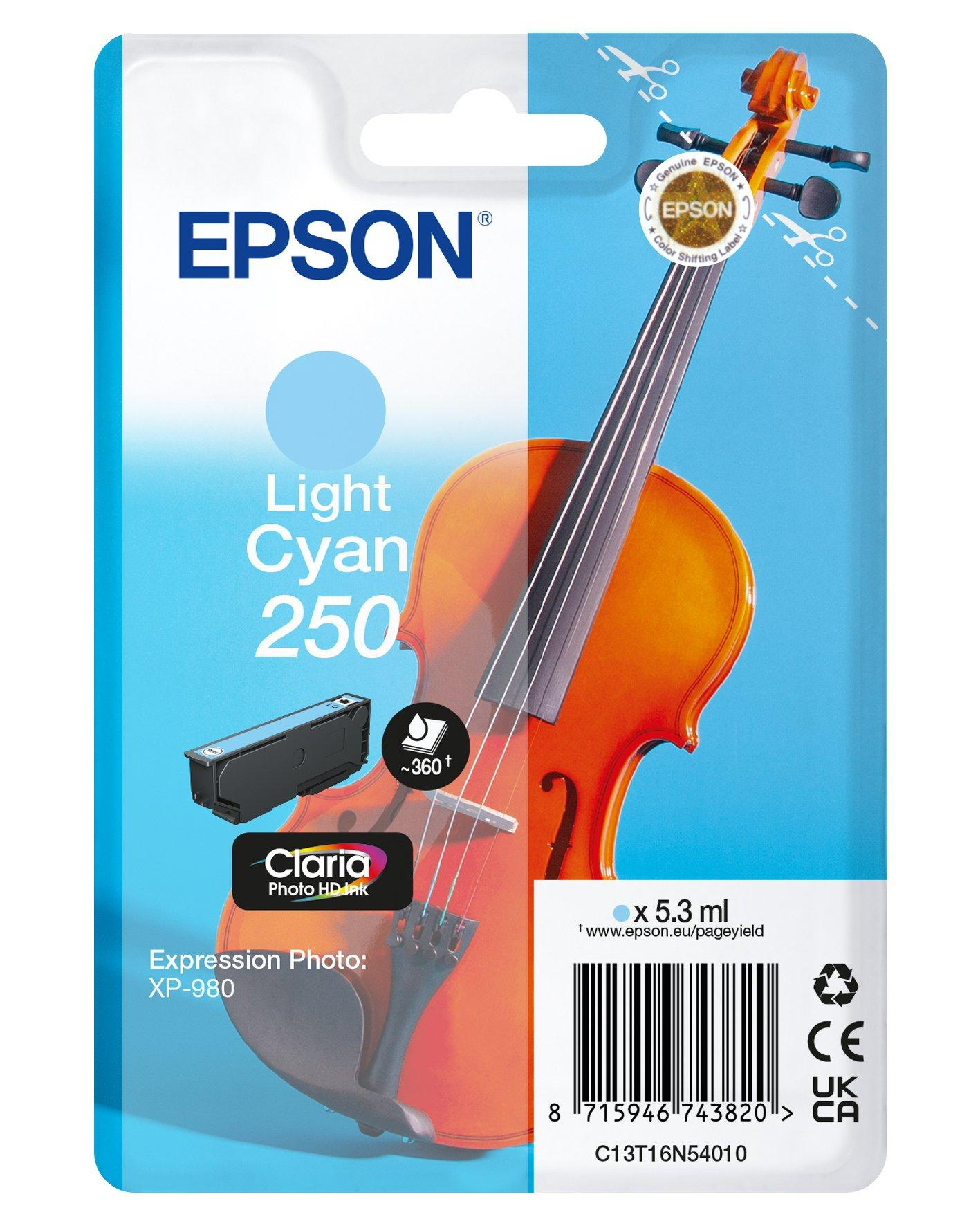 Epson 250 Violin Claria Photo HD cartouche dencre 1 pi�ce(s) Original Cyan clair
