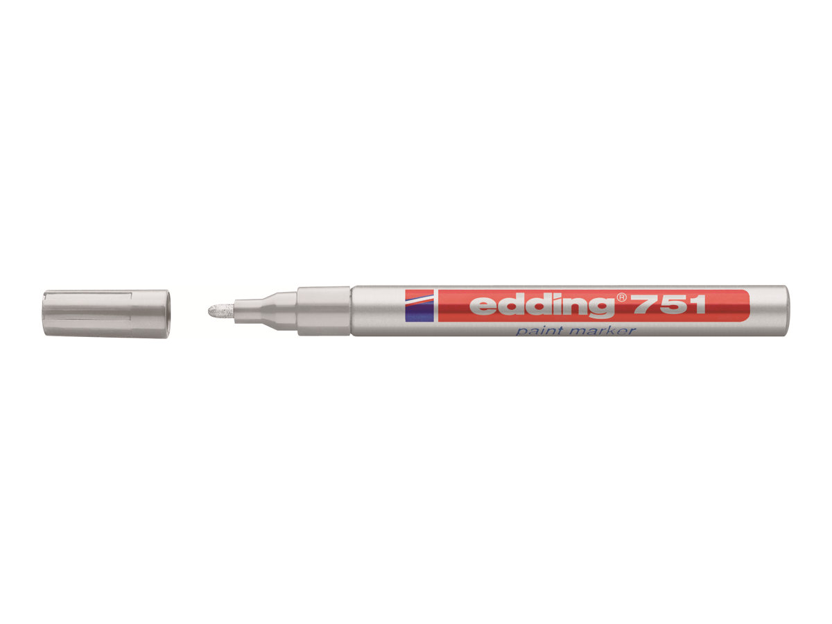 EDDING 751 paint - Marker - permanent - Wei� - Wasserbasierte Pigmenttinte - 1-2 mm (Packung mit 2)