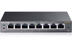 TP-Link TL-SG108PE switch Gestionado L2 Gigabit Ethernet (10/100/1000) Energ�a sobre Ethernet (PoE) Negro