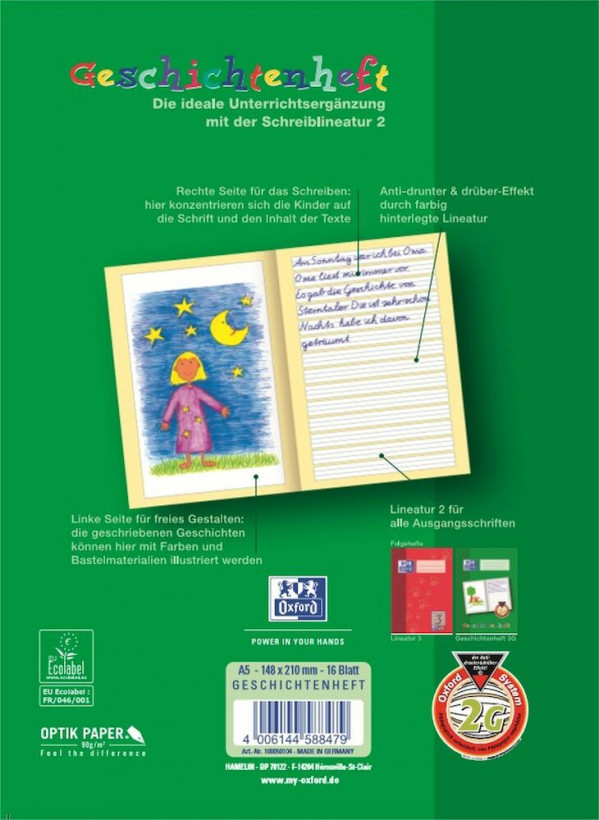 Oxford 100050104 cuaderno y block A5 Verde