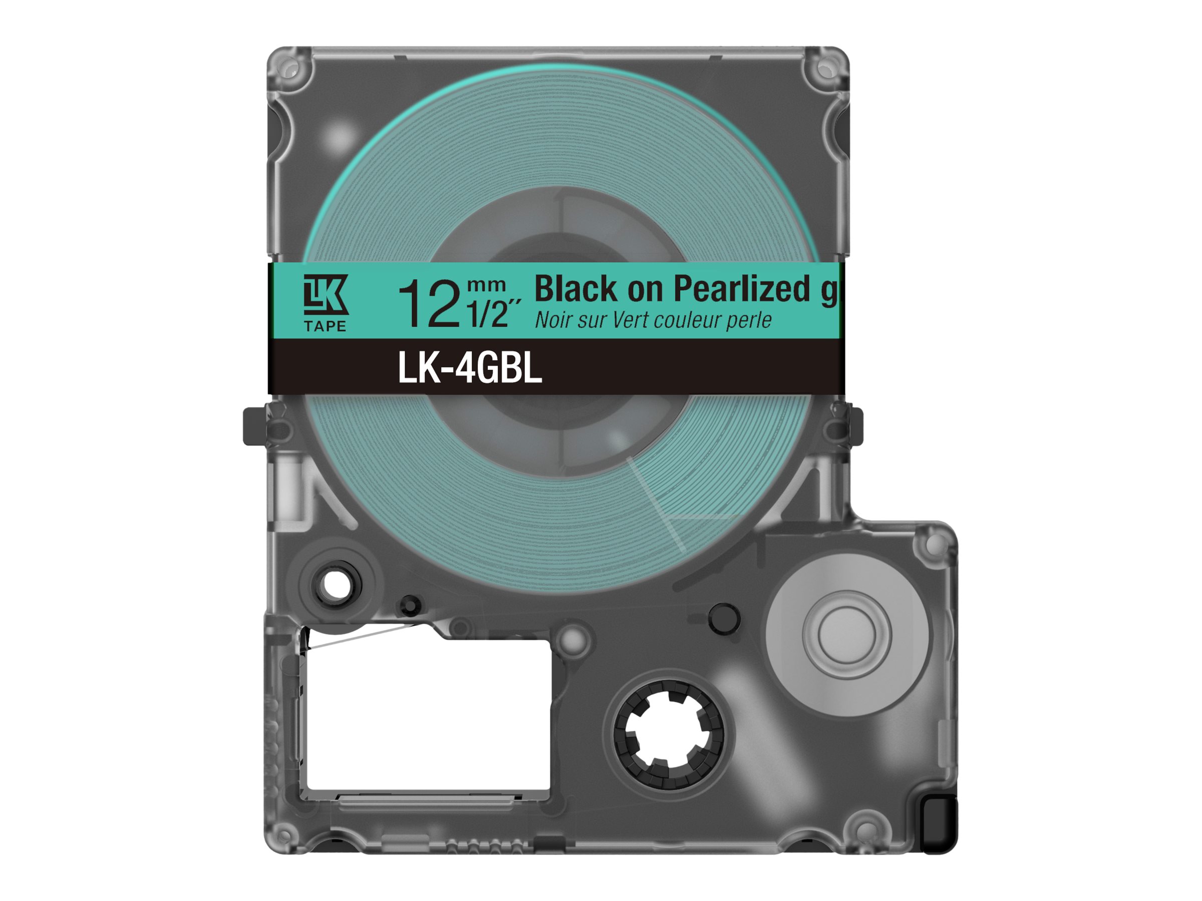 Epson LabelWorks LK-4GBL - Black on pearlized green - Rolle (1,2 cm x 9 m)