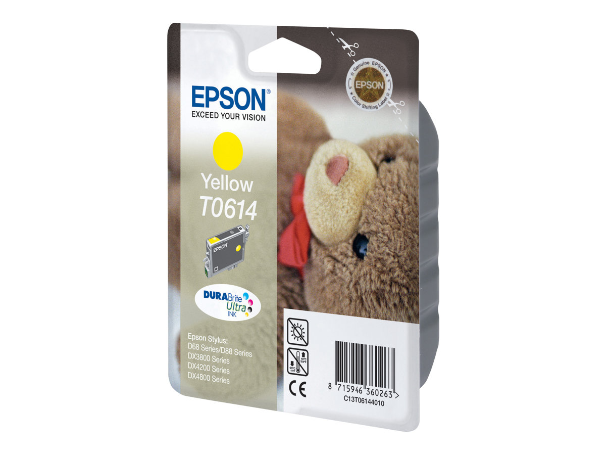 Epson Teddybear Singlepack Yellow T0614 DURABrite Ultra Ink