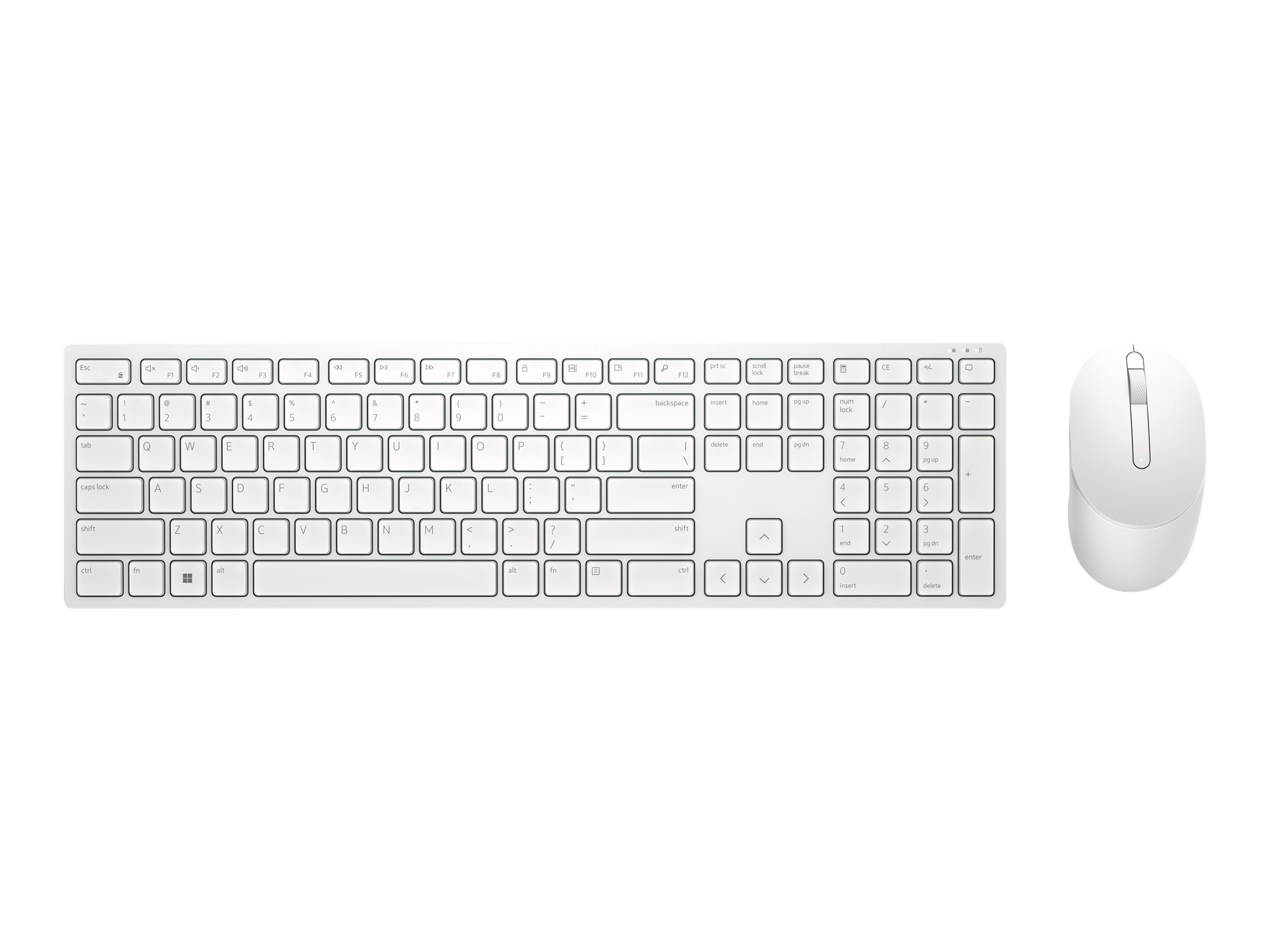 DELL KM5221W-WH tastiera Mouse incluso RF Wireless QWERTZ Tedesco Bianco