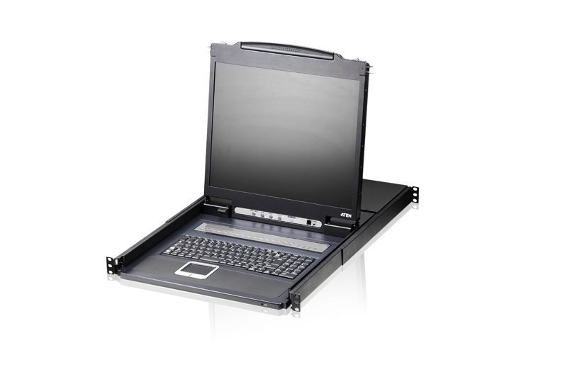 ATEN CL1308 - KVM-Konsole mit KVM-Switch - 8 Anschl�sse - PS/2, USB - 48.3 cm (19)