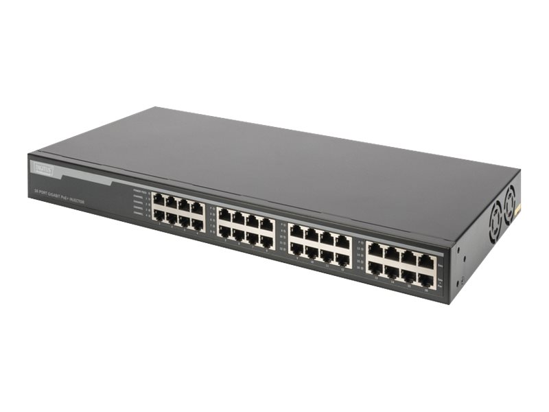 DIGITUS 16-Port Gigabit Ethernet PoE+ Injektor, 802.3at, 250 W