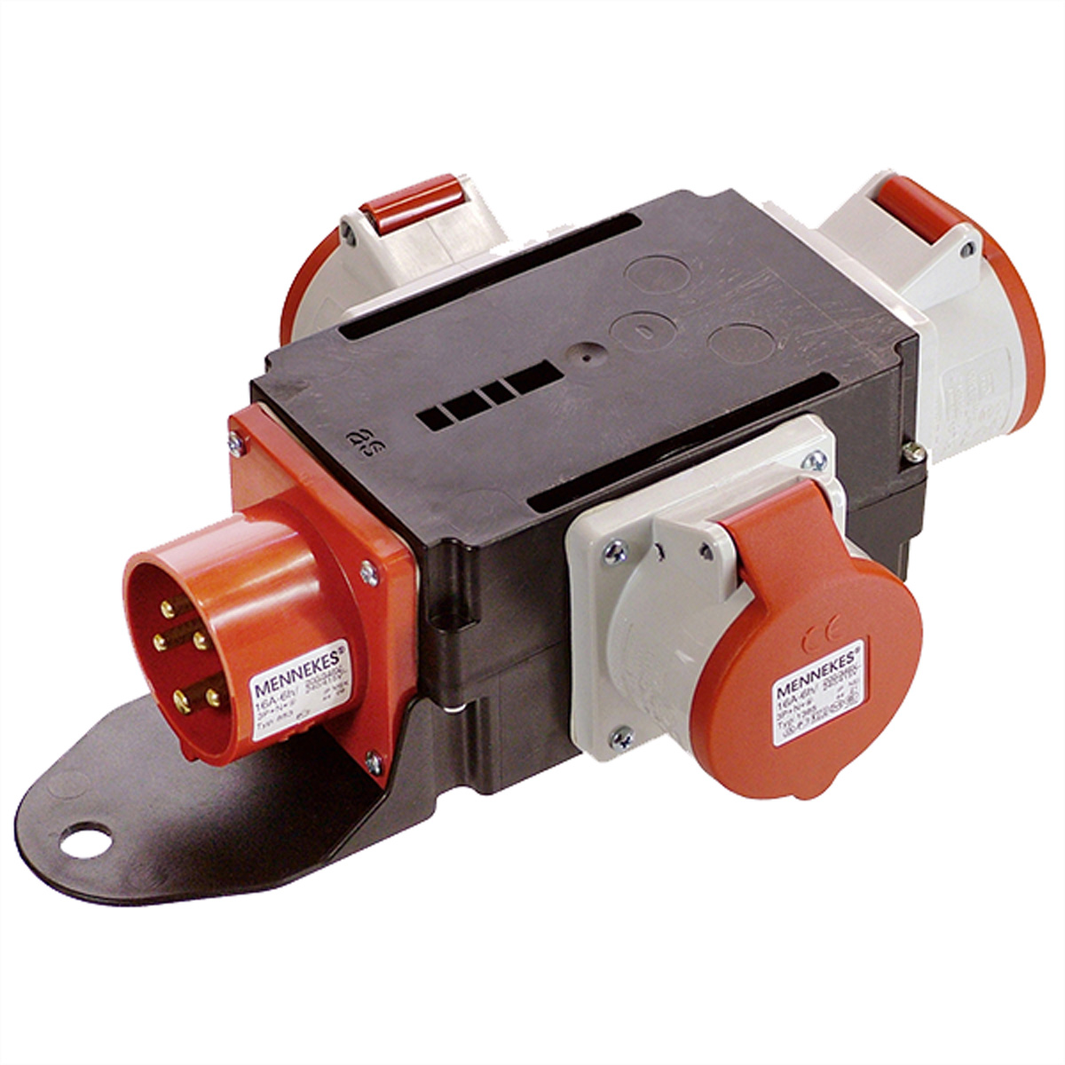 Bachmann CEE adapter - Stromverteilungseinheit - Wechselstrom 400 V - Ausgangsanschl�sse: 3 (3 x Stromversorgung)