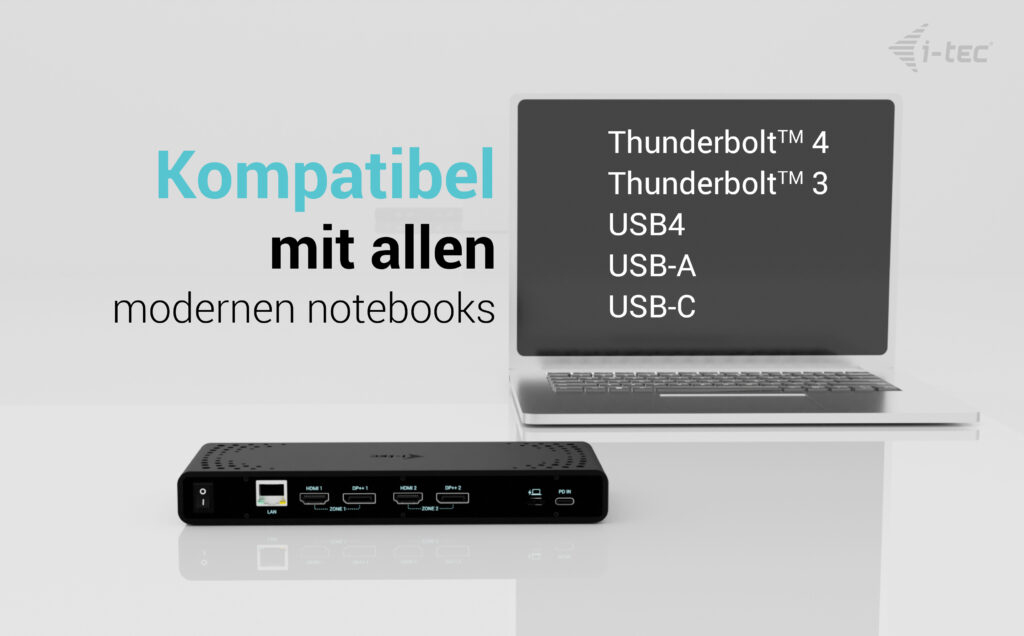 i-tec Universal Dual 4K Display Docking Station + Power Delivery 85W