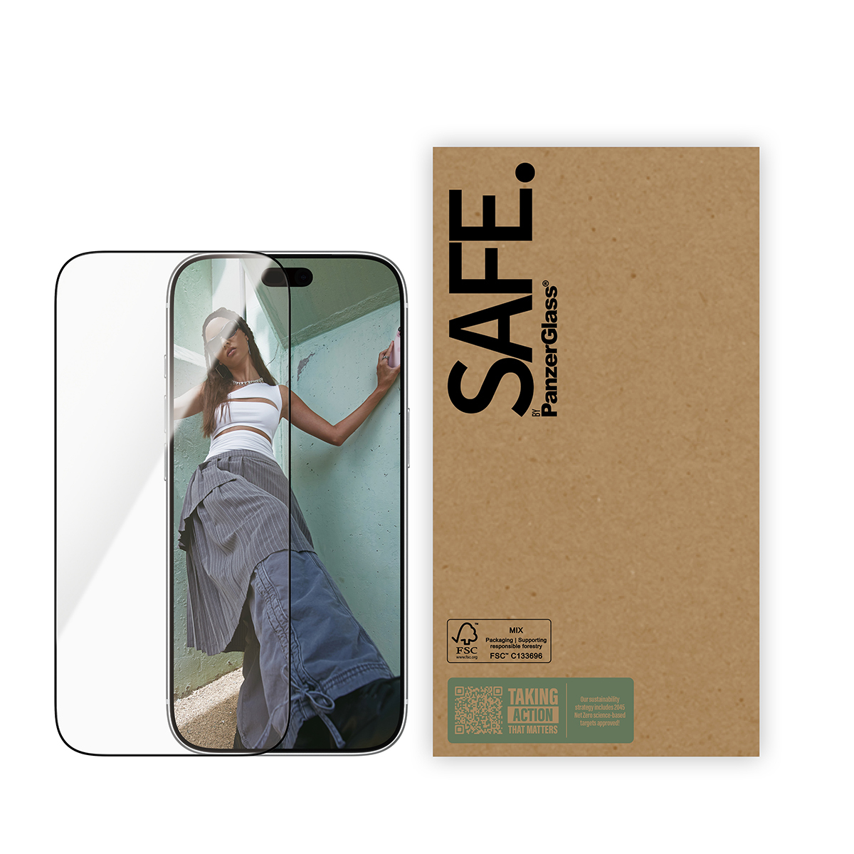 PanzerGlass SAFE. by � Screen Protector iPhone 18 Pro | 17 Pro | 17 | 16 Pro | Ultra-Wide Fit | Bulk Protector de pantalla 50 pieza(s)