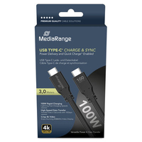 MEDIARANGE Lade- & Datenkabel USB-C E-Mark-Chip 10Gbit/s 3m - Digital/Daten
