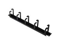 DIGITUS Kabelrangierpanel mit Kabelfhrungsbgeln fr 483 mm (19)-Schrnke, 1HE