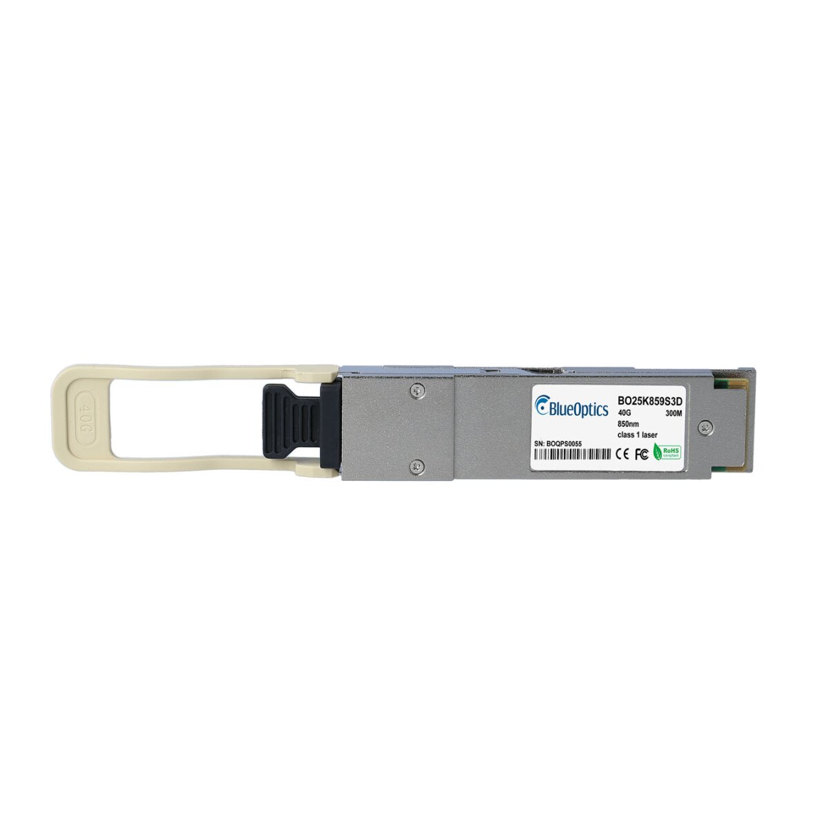 BlueOptics Lenovo A5U9 BlueOptics BO25K859S3D QSFP Transceiver, 40GBASE-ESR4, Multimode Fiber, 4x850nm, 300 Meter