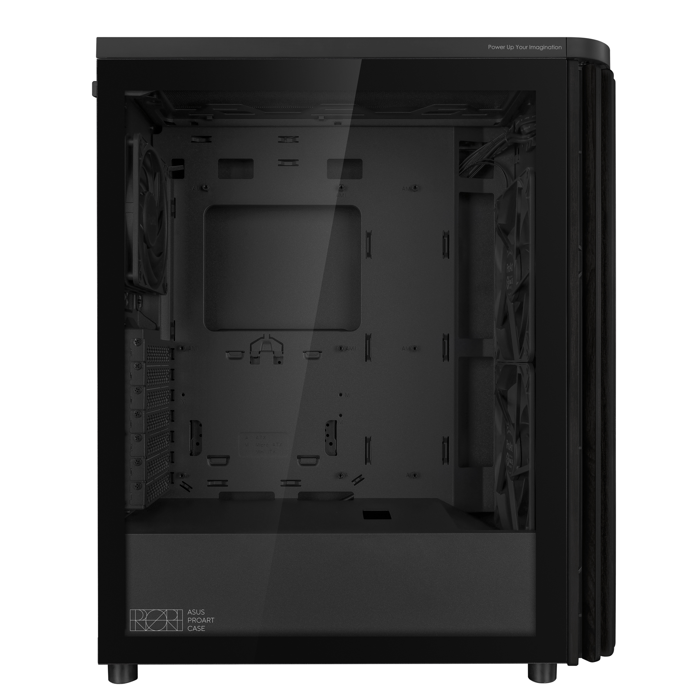 ASUS ProArt PA401 - Wood Edition - Tower - ATX - Seitenteil mit Fenster (geh�rtetes Glas)