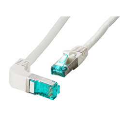 EFB Elektronik EFB MK6001W2G - Patchkabel Cat.6a, S/FTP, gewinkelt / gerade, 2 m, grau