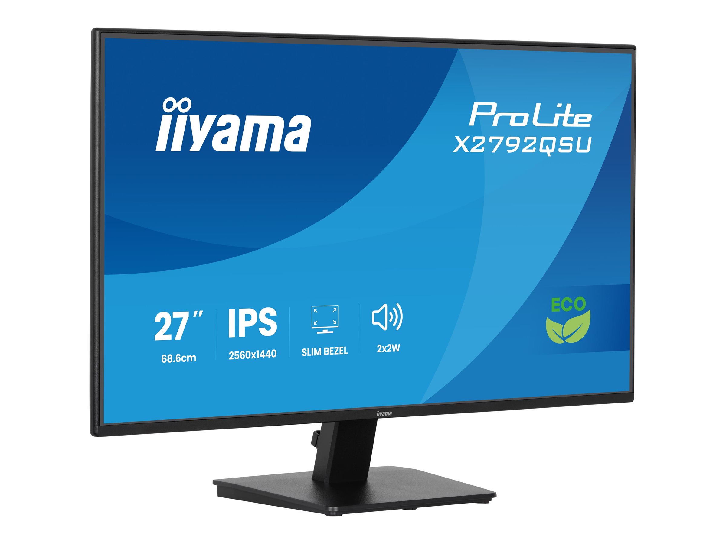 iiyama ProLite X2792QSU-B1 �cran plat de PC 68,6 cm (27) 2560 x 1440 pixels Quad HD Noir