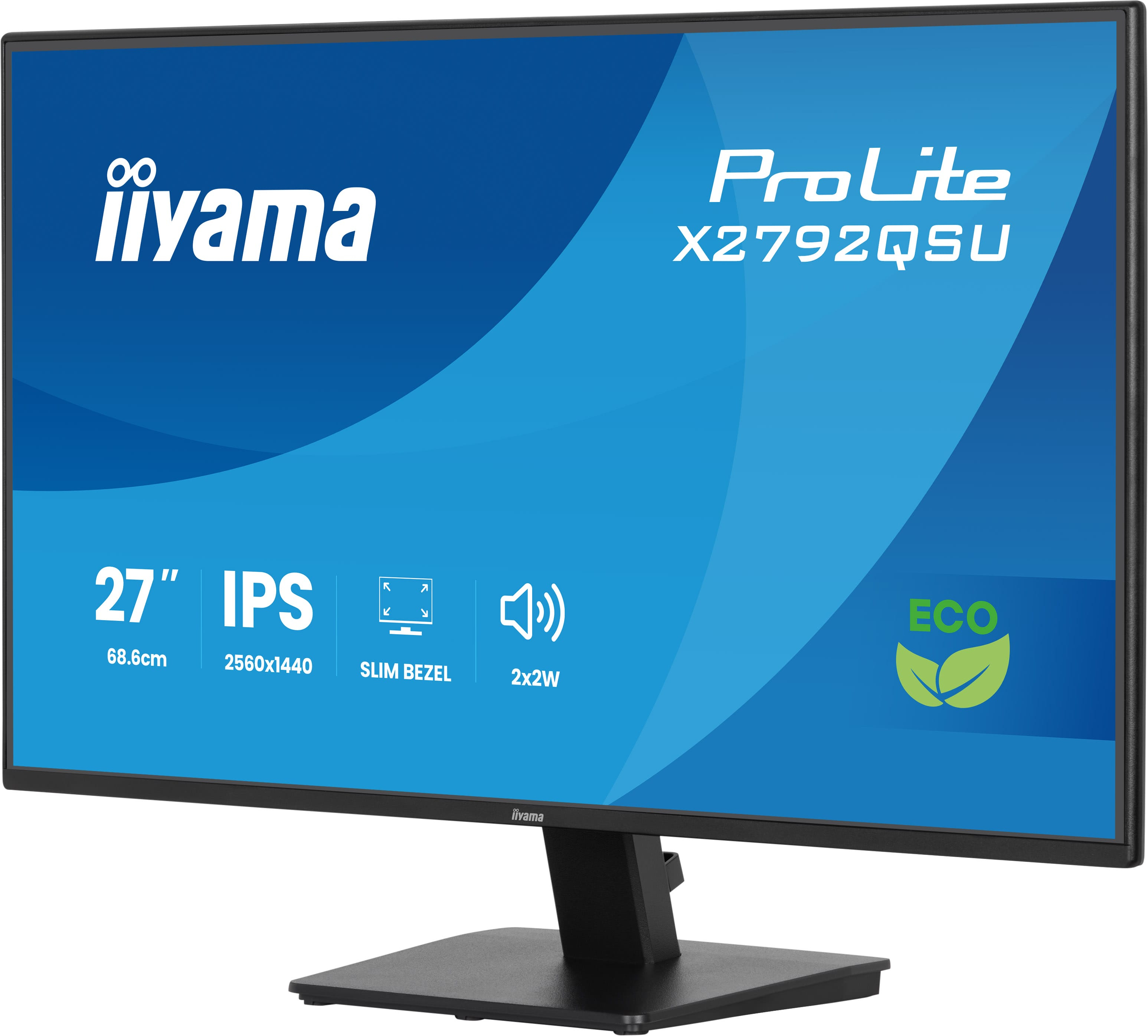 iiyama ProLite X2792QSU-B1 �cran plat de PC 68,6 cm (27) 2560 x 1440 pixels Quad HD Noir