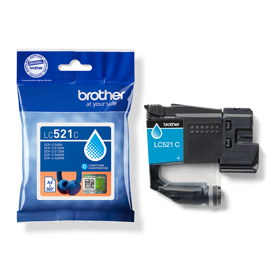Brother LC521C cartuccia dinchiostro 1 pz Originale Ciano
