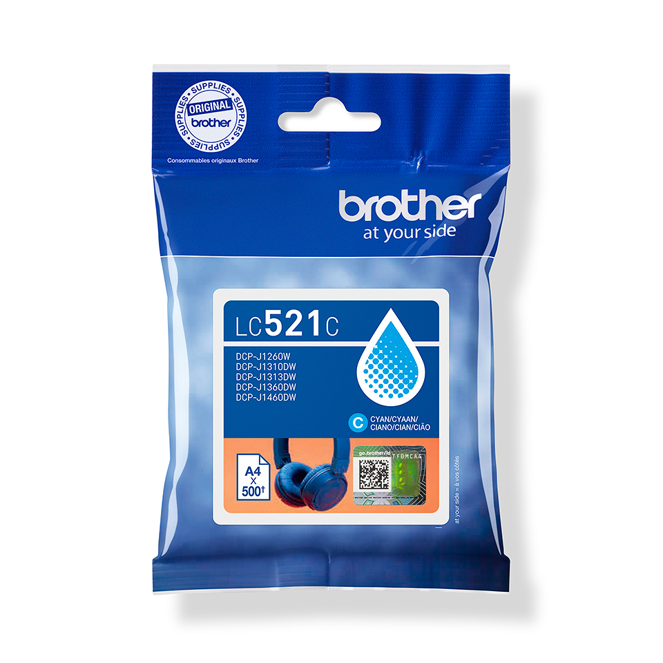 Brother LC521C cartuccia dinchiostro 1 pz Originale Ciano