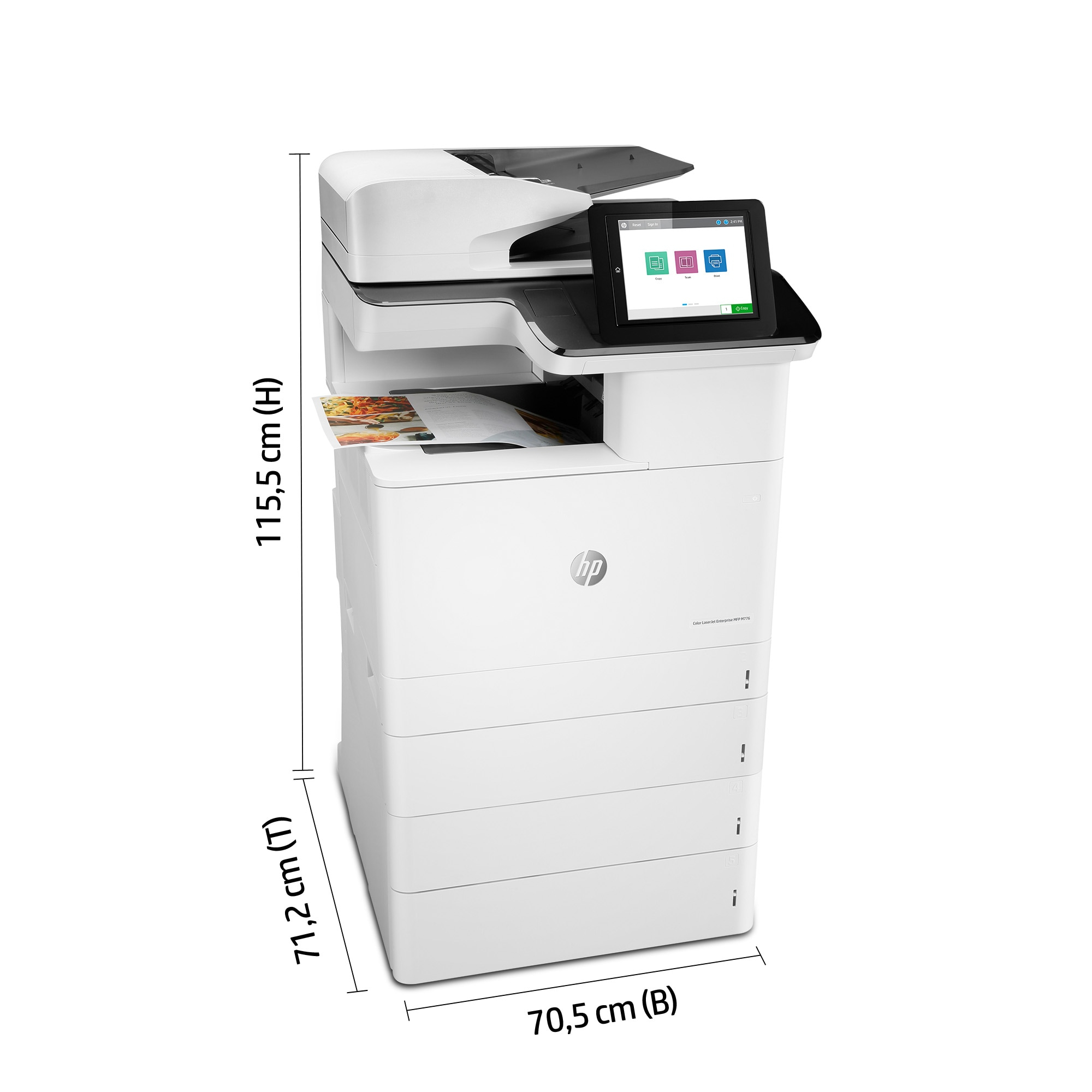 HP Color LaserJet Enterprise MFP M776dn - Multifunktionsdrucker - Farbe - Laser - 297 x 864 mm (Original)
