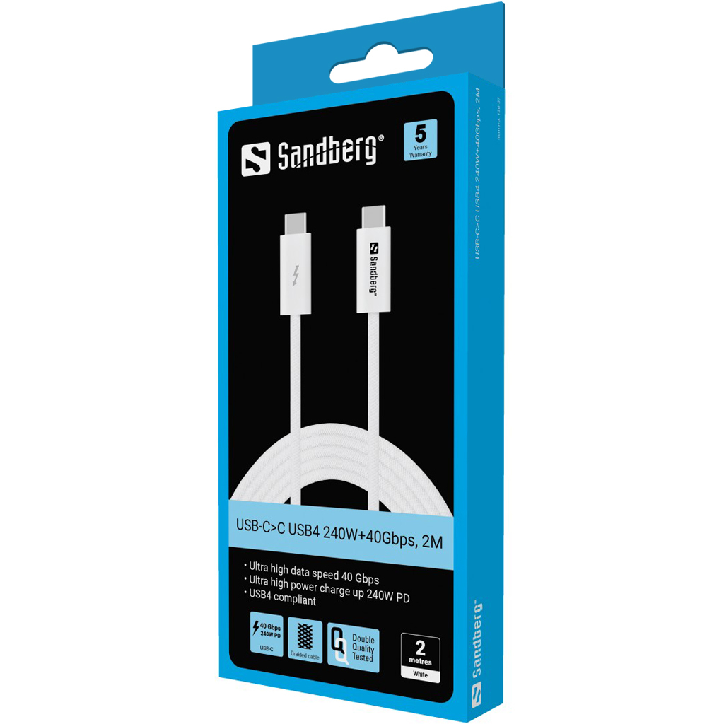 SANDBERG USB-Kabel - 24 pin USB-C (M) zu 24 pin USB-C (M)