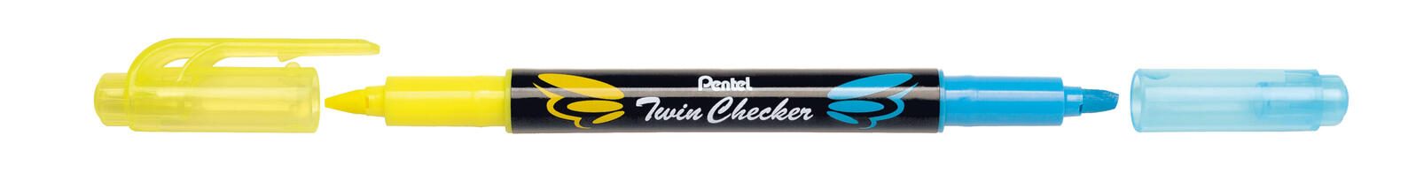 Pentel Twin Checker SLW8-GS Textmarker farbsortiert