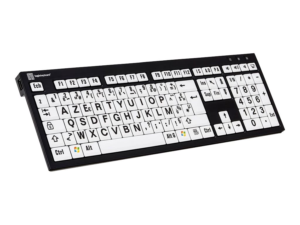 Logickeyboard XL Print PC Slim Line NERO - Tastatur