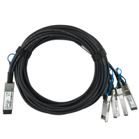 BlueOptics SC282701L1M26-BL cable infiniBanc 1 m QSFP28 4xSFP28 Negro, Plata
