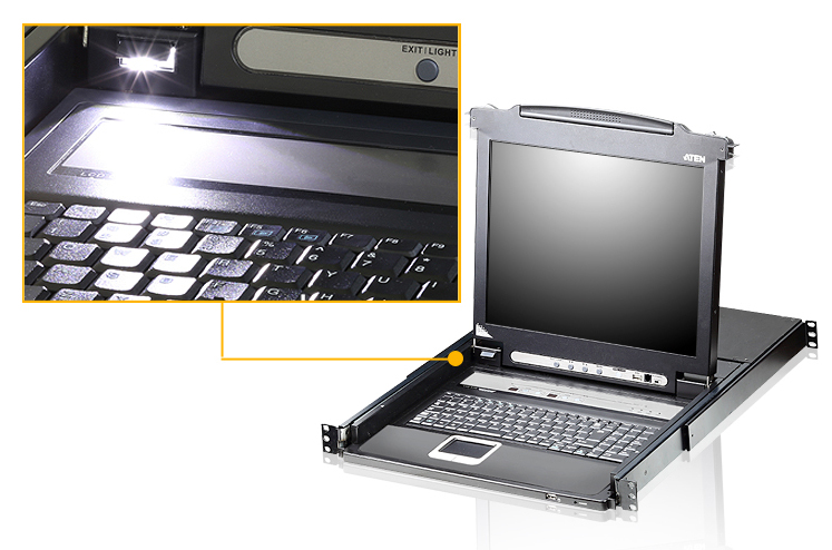 ATEN CL5708N - 1280 x 1024 Pixel - Rack-Einbau - 1U - Schwarz