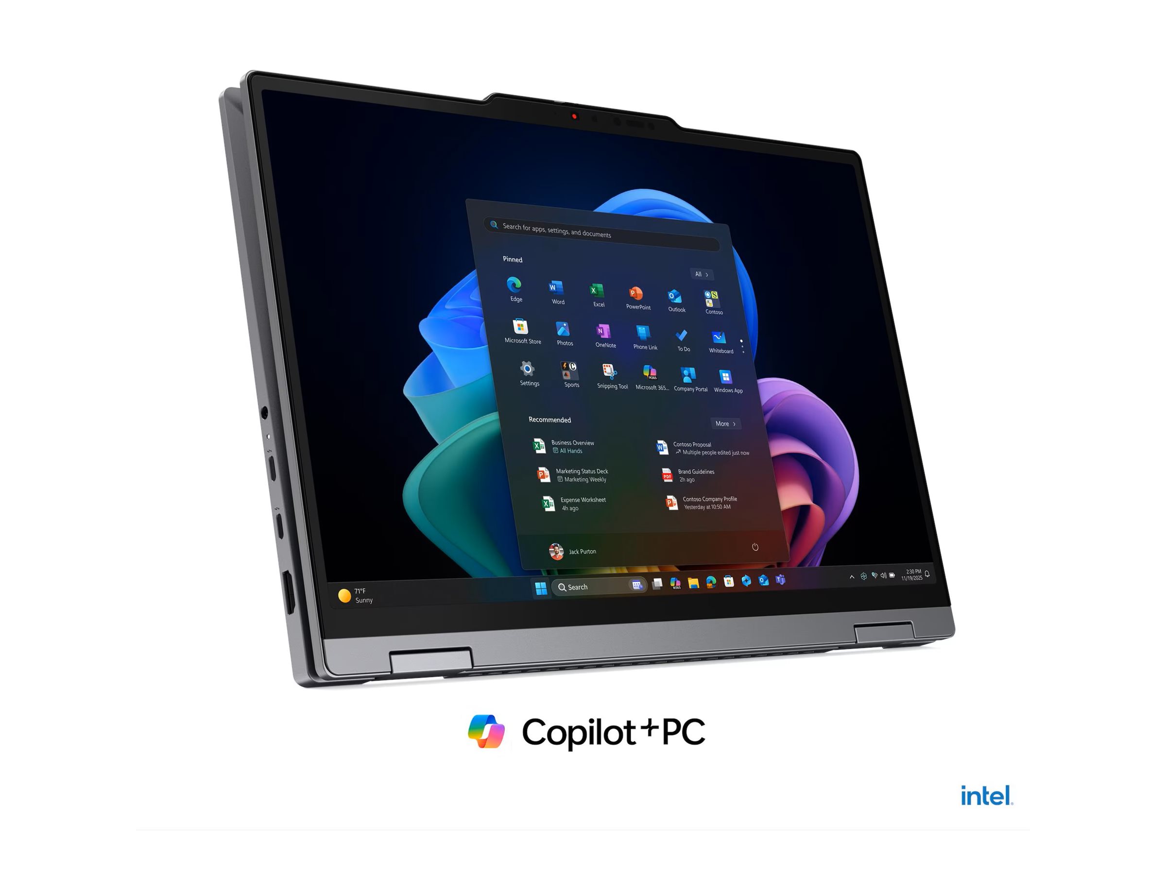 Lenovo ThinkPad X1 2-in-1 Gen 11 21V9 - Aura Edition - Flip-Design - Intel Core Ultra 7 355 / 2.3 GHz - Evo - Win 11 Pro - Intel Graphics - 32 GB RAM - 1 TB SSD TCG Opal Encryption 2, NVMe, Performance - 35.6 cm (14)