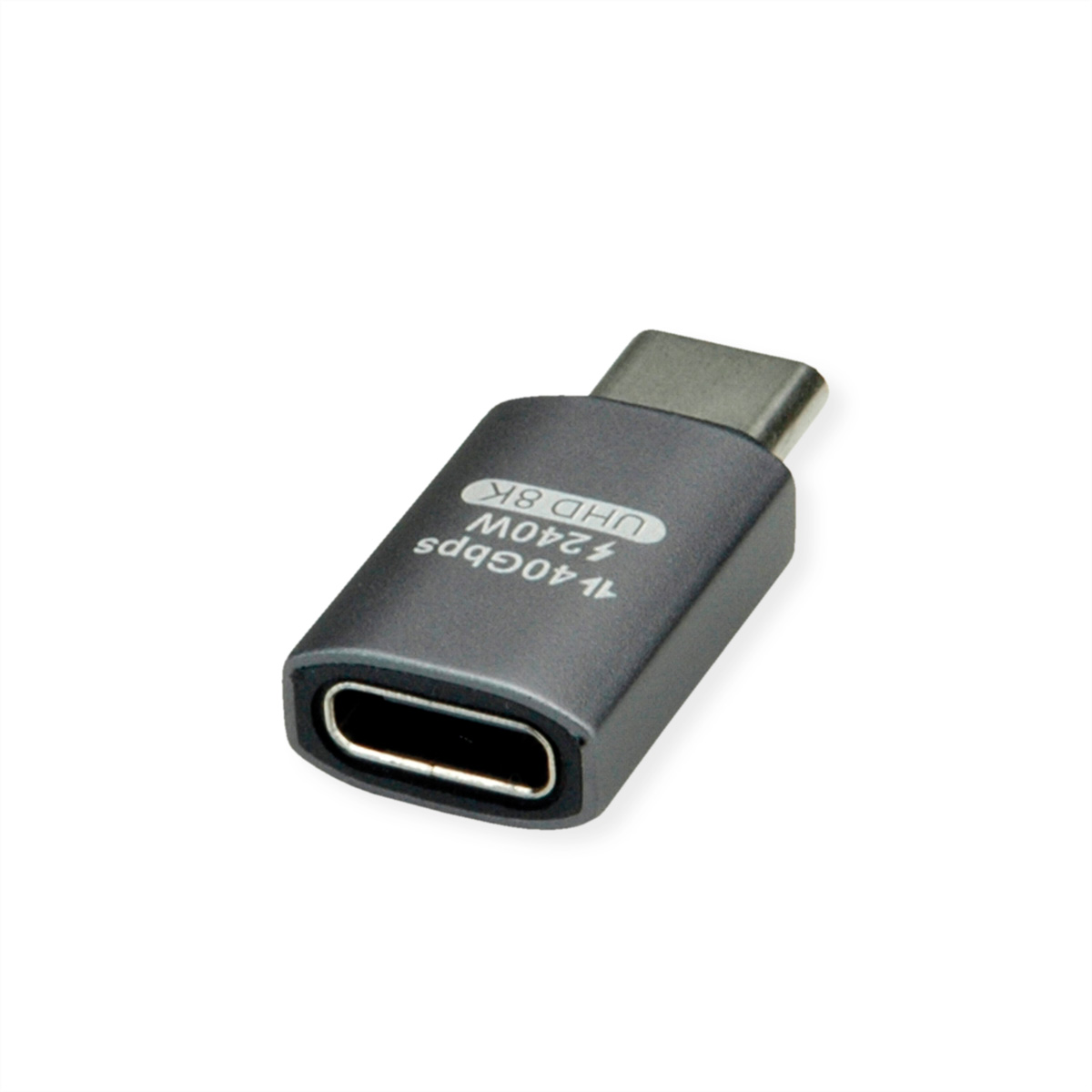ROLINE USB4 40G Typ C Adapter ST/BU Alu