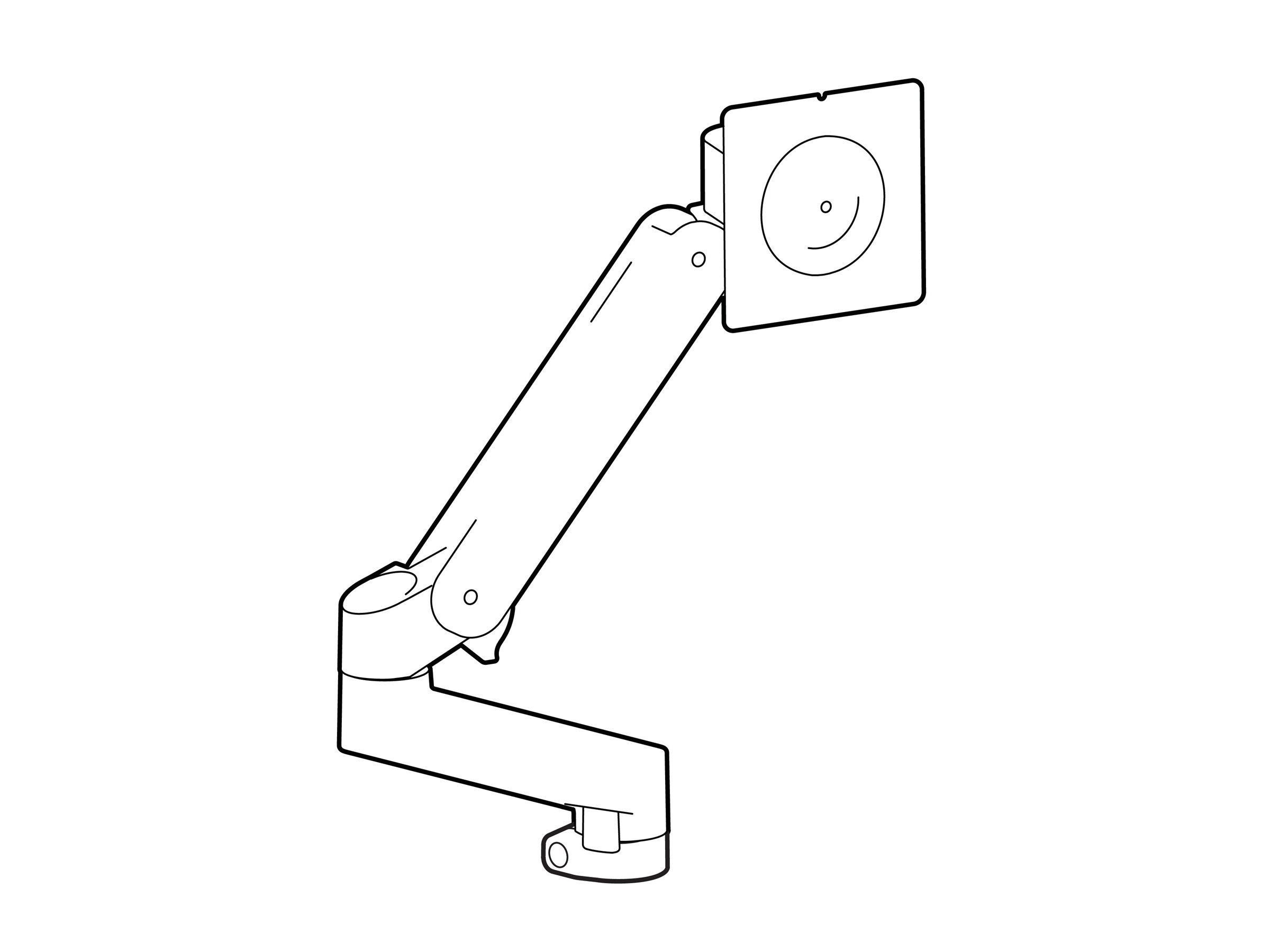 Ergotron LX Pro - Befestigungskit (Monitorarm) - Konstante Krafttechnologie - fr Flachbildschirm - expansion kit - Aluminium - Schwarz - Bildschirmgre: 86.4 cm (34)