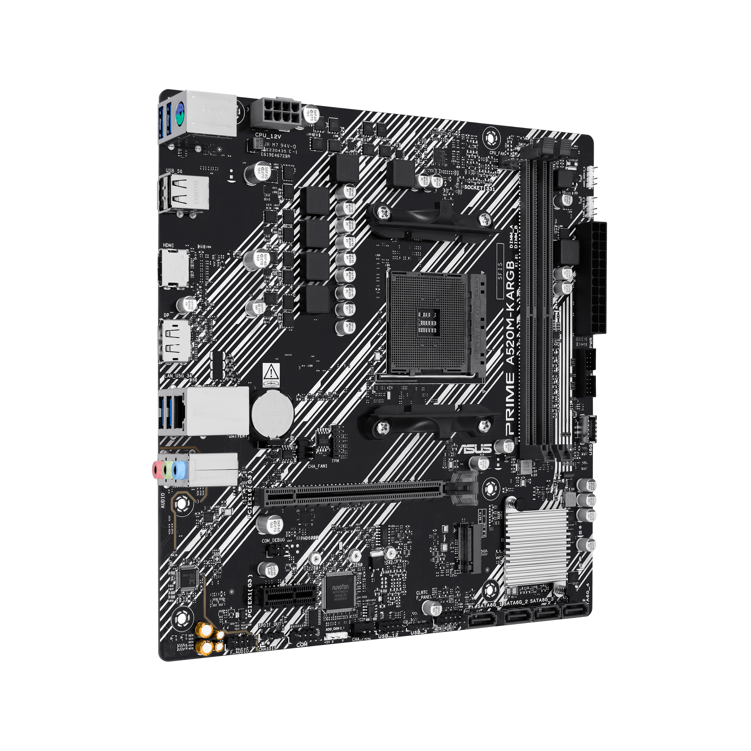 ASUS PRIME A520M-K ARGB AMD A520 Emplacement AM4 micro ATX