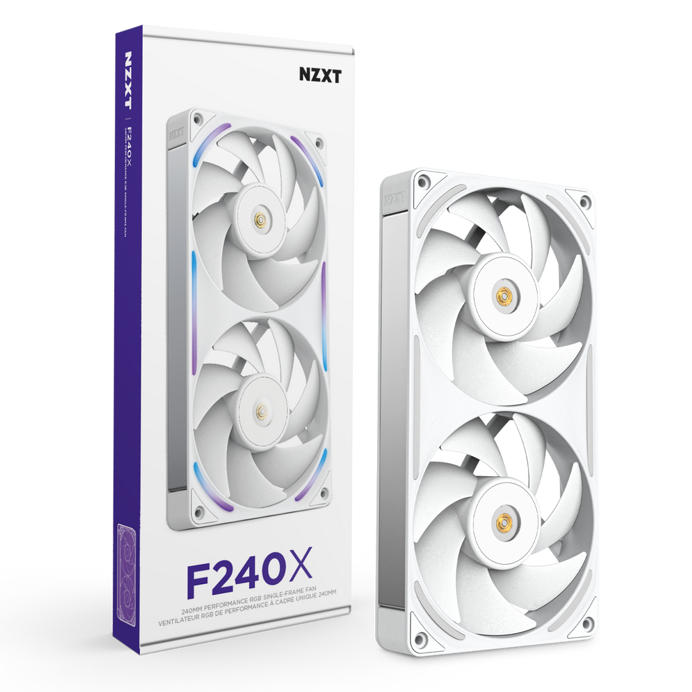 NZXT F240X Boitier PC Ventilateur 12 cm Blanc 1 pi�ce(s)
