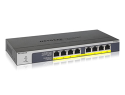 NETGEAR GS108PP Non-g�r� Gigabit Ethernet (10/100/1000) Connexion Ethernet, supportant lalimentation via ce port (PoE) Noir