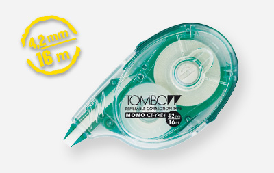 Tombow Mono YXE film/bande correcteur 16 m Vert, Transparent, Blanc