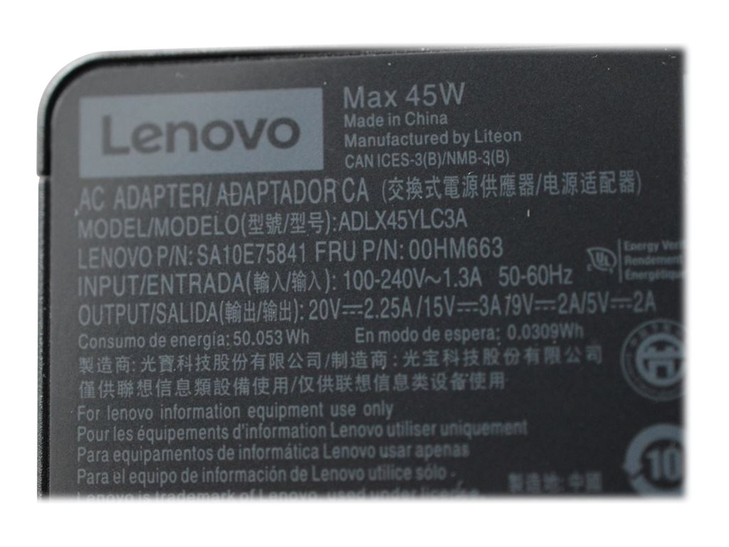 Lenovo 00HM663 power adapter/inverter Indoor 45 W