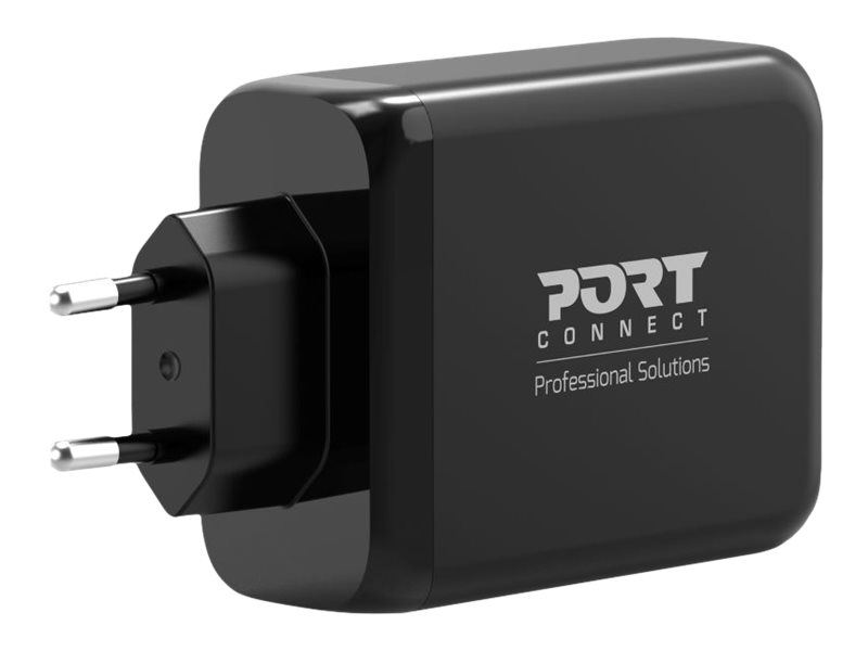 PORT Designs PORT Connect - Netzteil - GaN-Technologie - 120 Watt - 5 A - PD, QC 3.0 - 4 Ausgabeanschlussstellen (USB Typ A, 3 x USB-C)