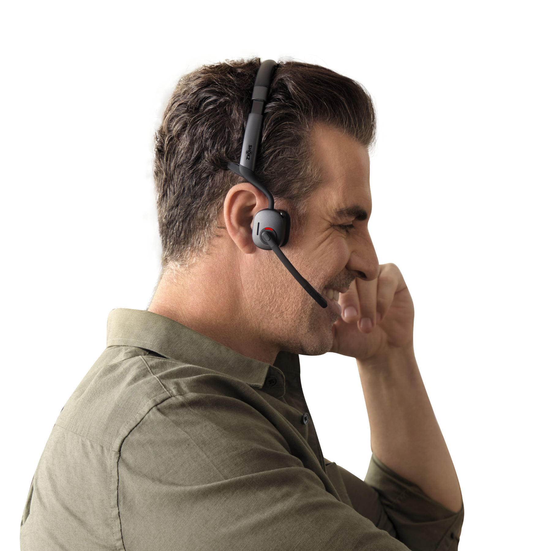 SHOKZ OpenMeet2 UC Casque Sans fil Open-ear Bureau/Centre dappels Bluetooth Noir