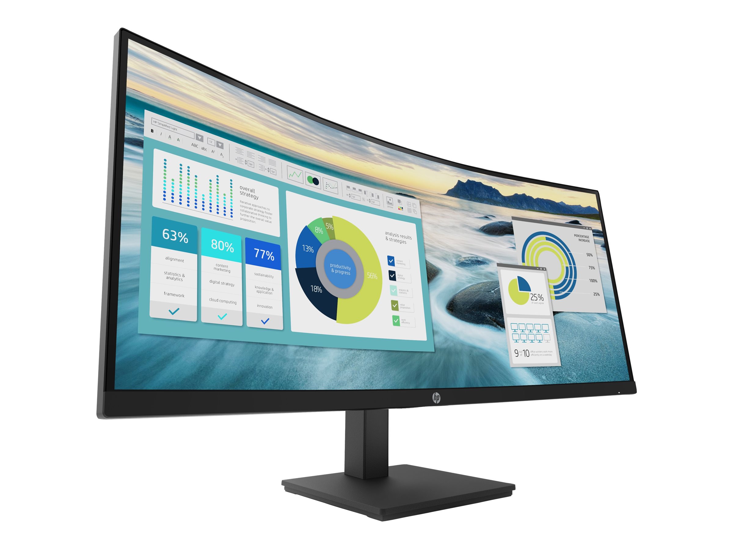 HP P34hc G4 86,4 cm (34) 3440 x 1440 Pixeles Quad HD LED Negro