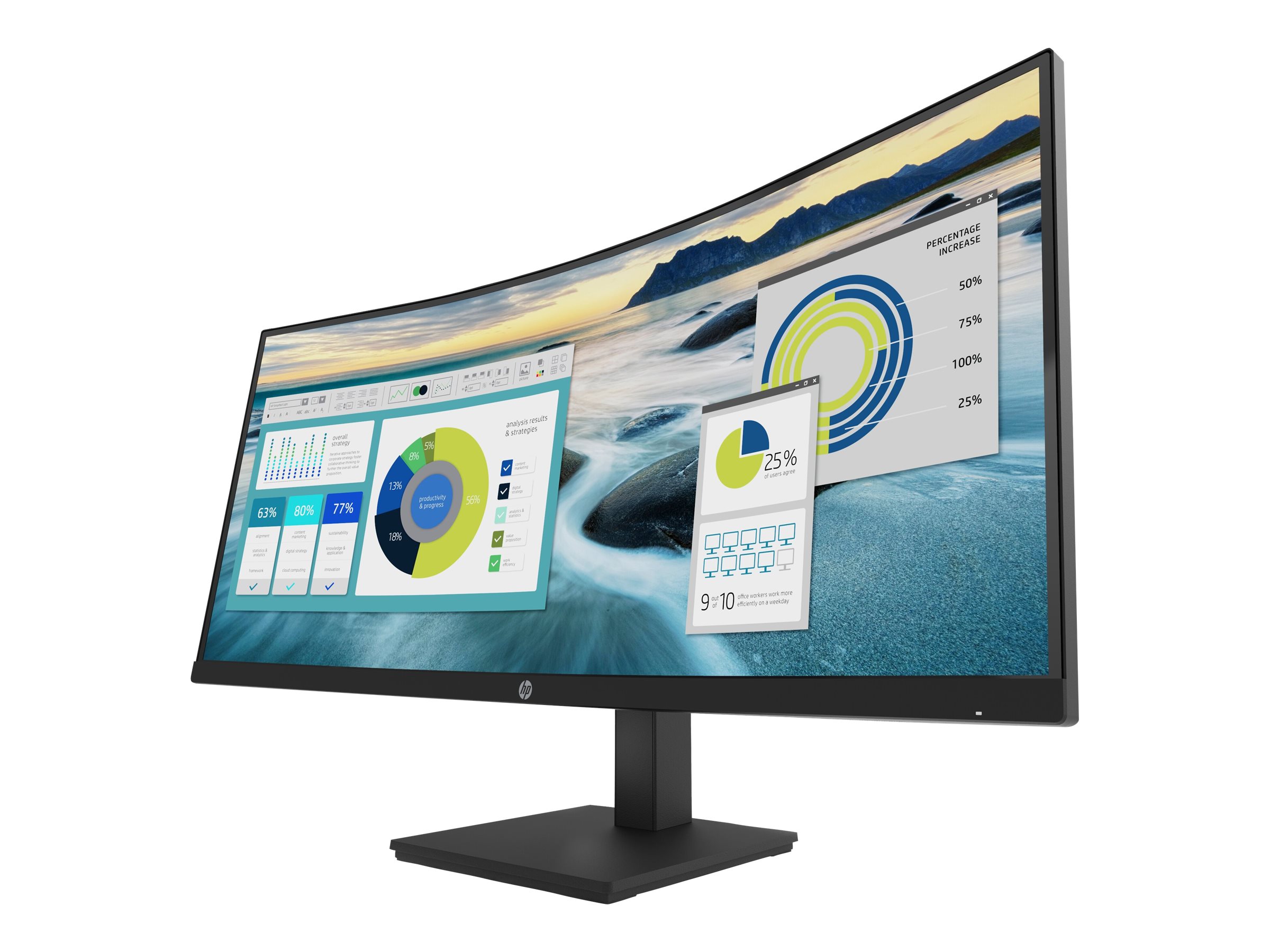 HP P34hc G4 86,4 cm (34) 3440 x 1440 Pixeles Quad HD LED Negro