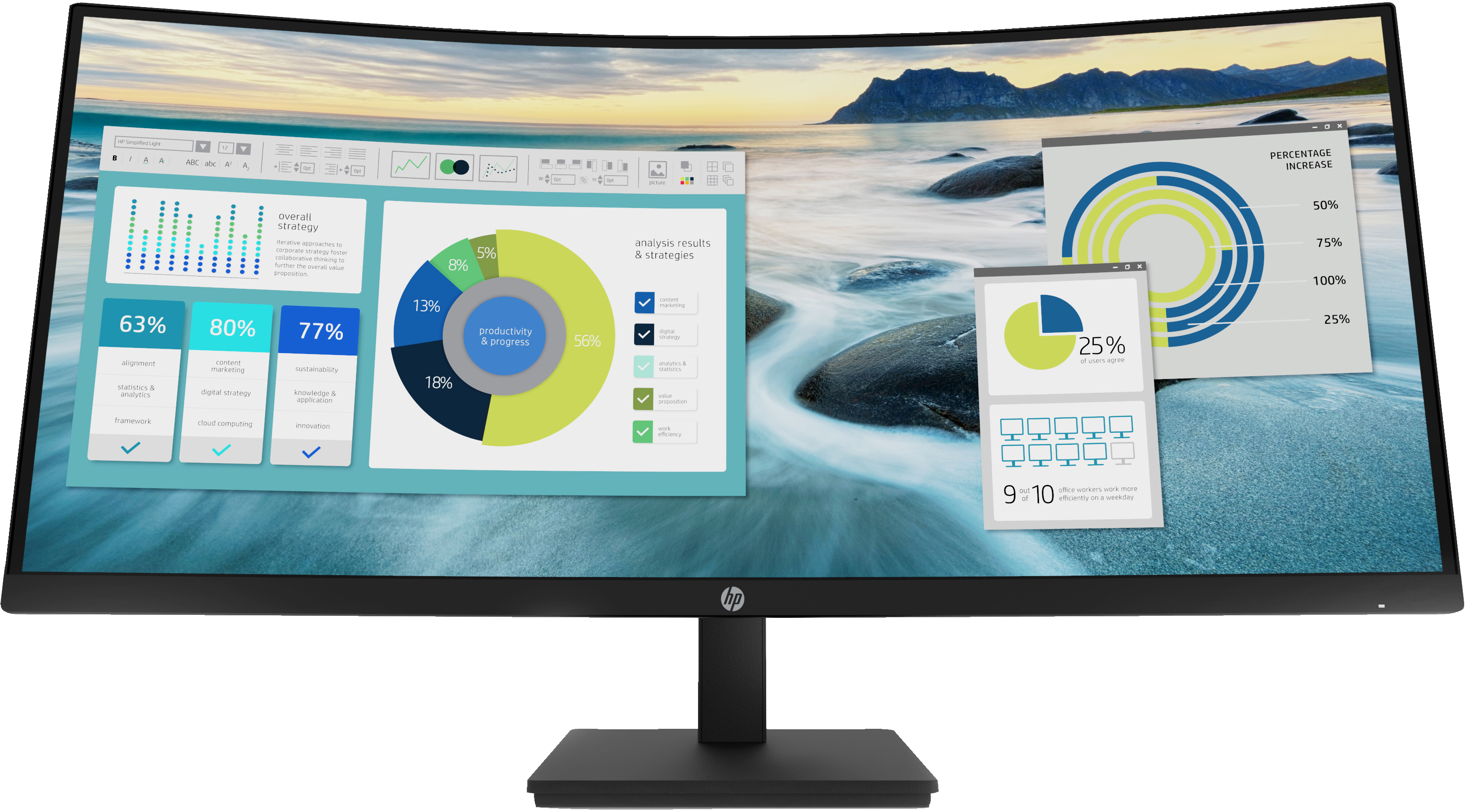 HP P34hc G4 86,4 cm (34) 3440 x 1440 Pixeles Quad HD LED Negro