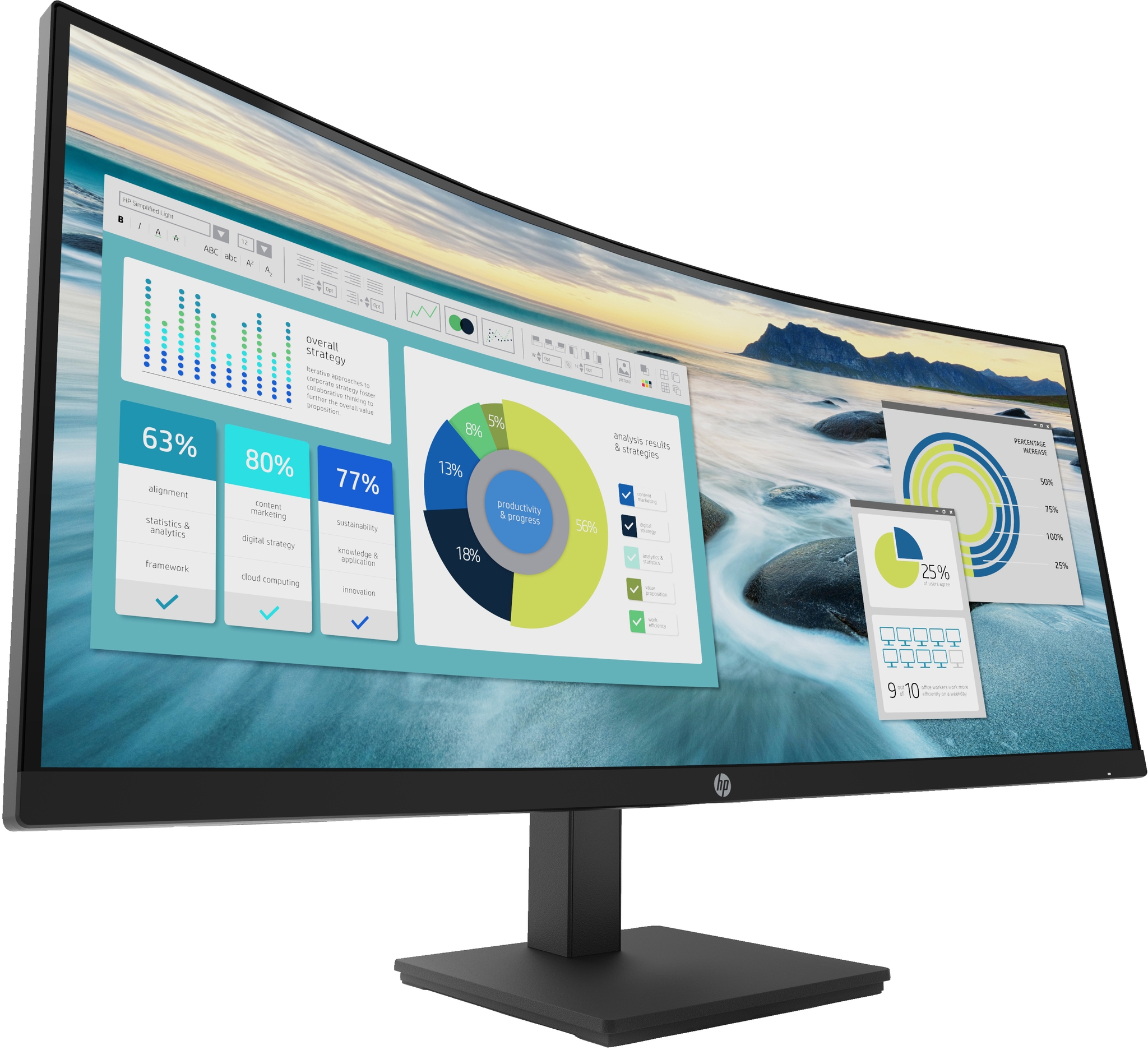 HP P34hc G4 86,4 cm (34) 3440 x 1440 Pixeles Quad HD LED Negro
