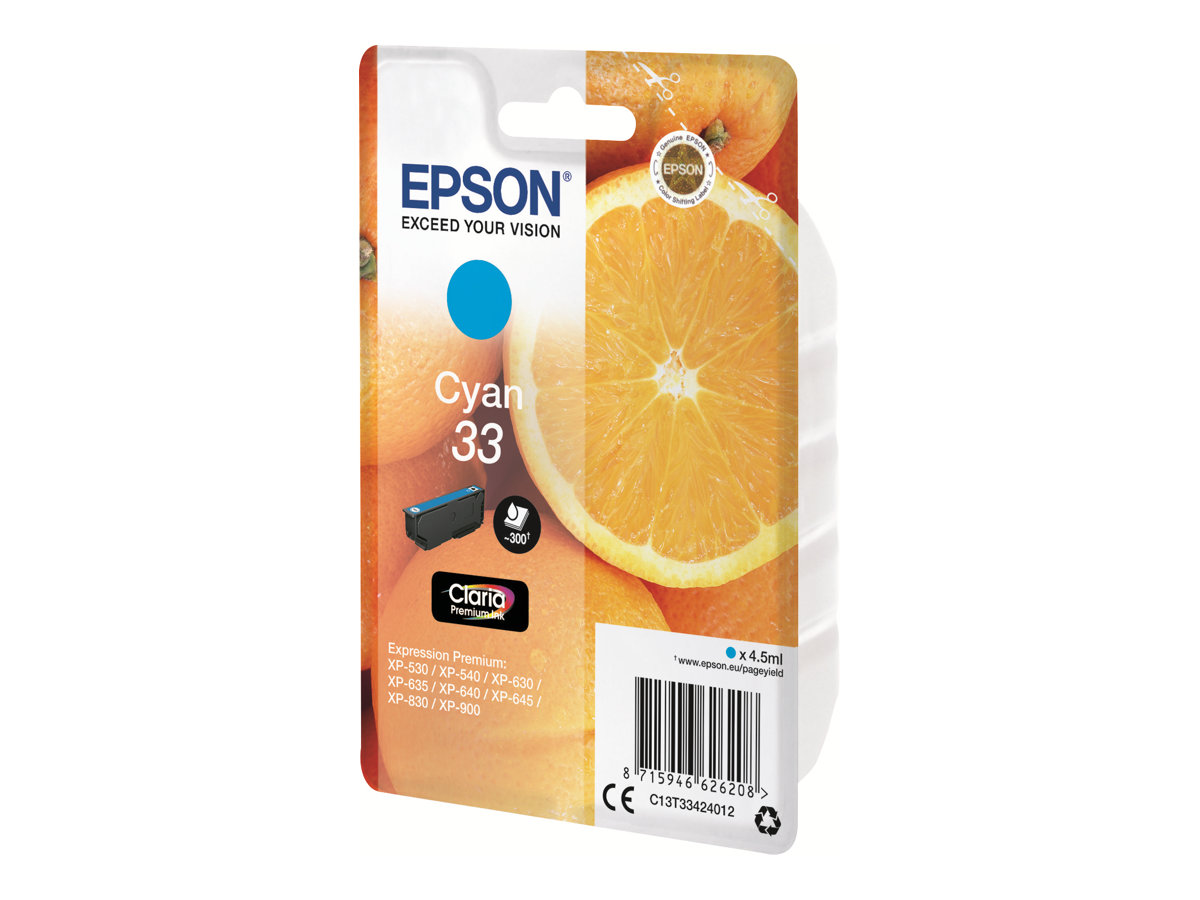 Epson Oranges Cartuccia Ciano T33 Claria Premium