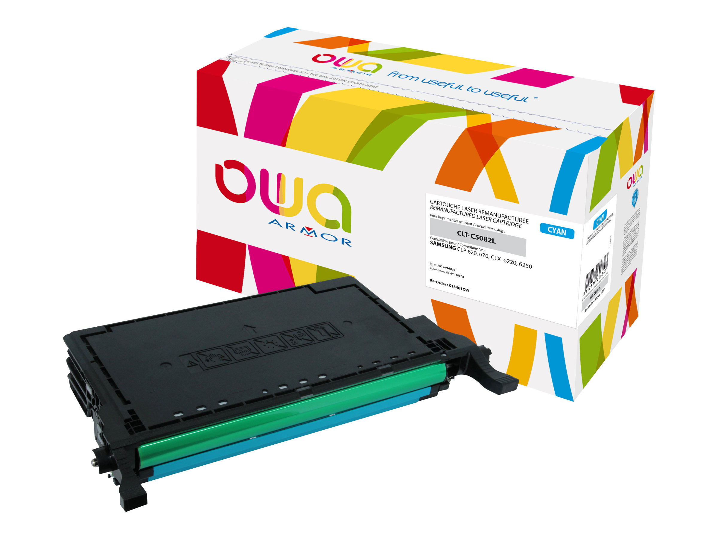 Armor OWA - Cyan - kompatibel - wiederaufbereitet - Tonerpatrone (Alternative zu: Samsung CLT-C5082L)