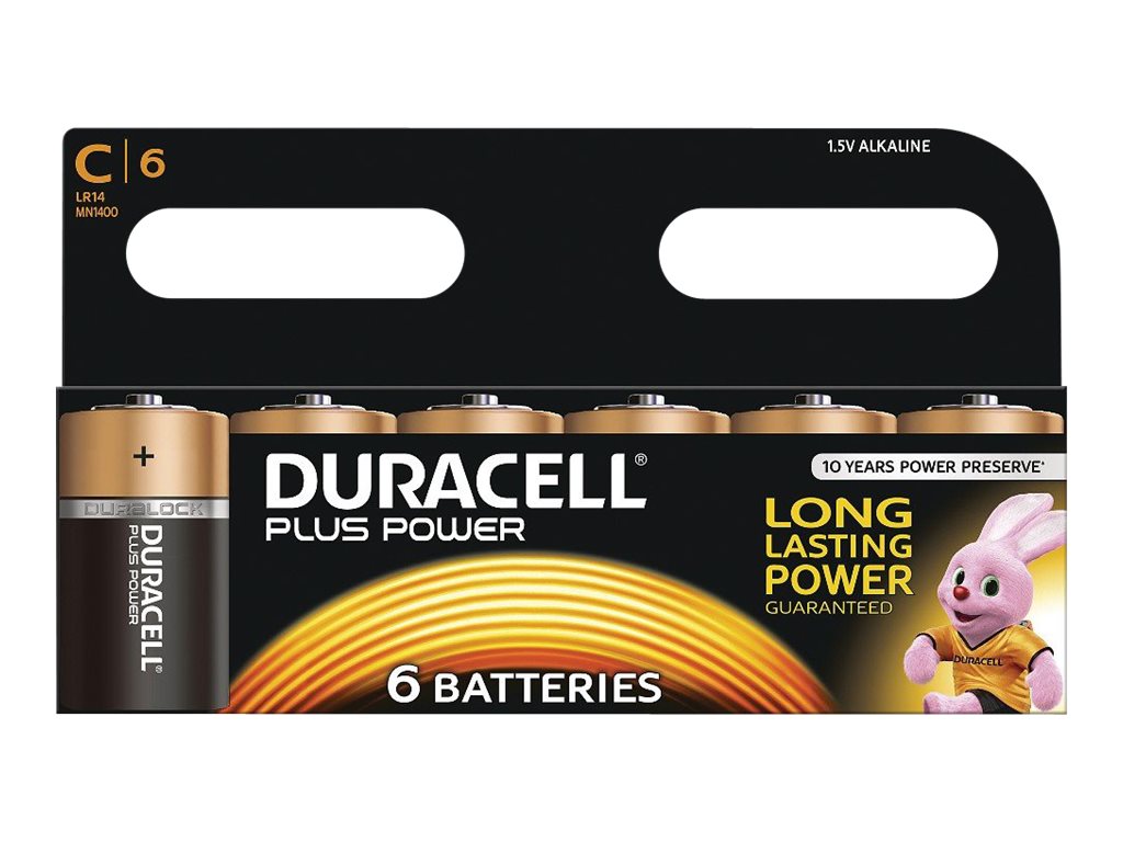 Duracell Plus Power C, 6 Pack Batteria monouso Alcalino