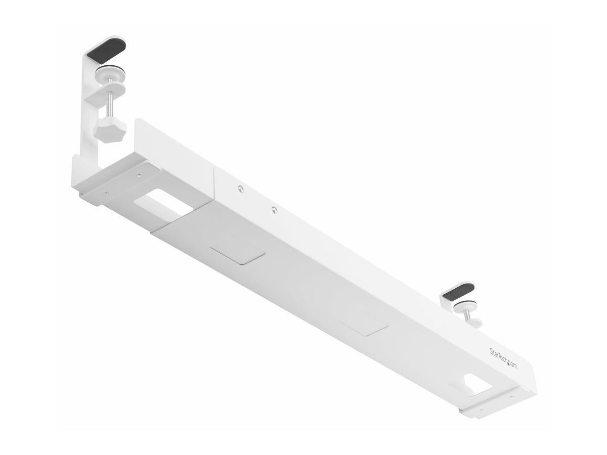 StarTech.com Under Desk Cable Management Tray, Clamp-on Installation